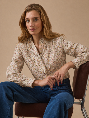 Blouse tissu Liberty - Coupe Émilie - Cyrillus - Modalova