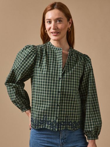 Blouse carreaux femme brodée - Cyrillus - Modalova