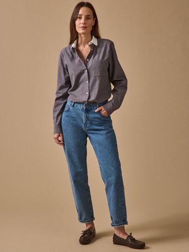 Chemise carreaux col lavallière - Cyrillus - Modalova