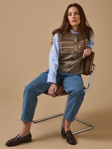 Gilet jacquard sans manches femme - Cyrillus - Modalova