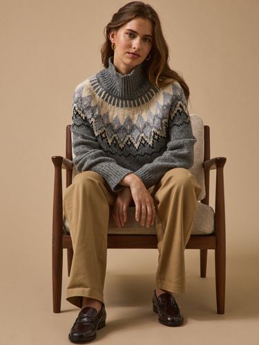 Pull jacquard col montant laine RWS* - Cyrillus - Modalova