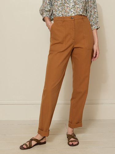 Pantalon cargo twill coton Blanche - Cyrillus - Modalova