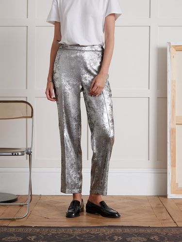 Pantalon droit lamé argent Jeanne - Cyrillus - Modalova