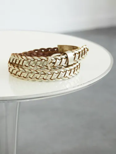 Ceinture tressée femme en cuir - Cyrillus - Modalova