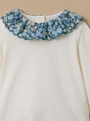 T-shirt col tissu Liberty Bébé - Cyrillus - Modalova