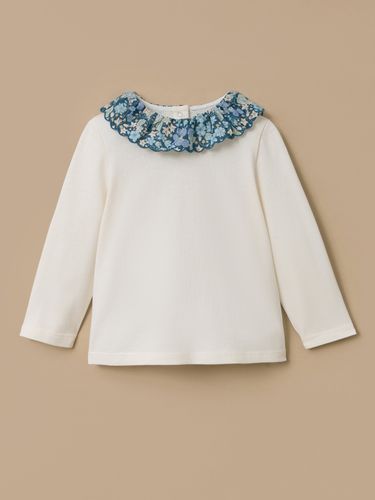 T-shirt col tissu Liberty Bébé - Cyrillus - Modalova