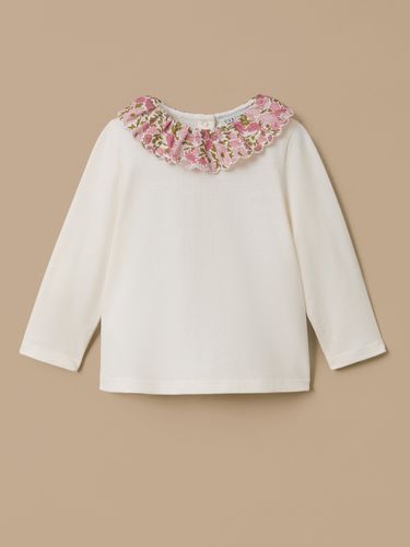 T-shirt col tissu Liberty Bébé - Cyrillus - Modalova