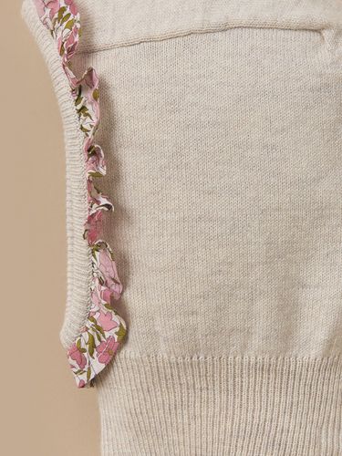 Cagoule avec volant en tissu Liberty bébé - Cyrillus - Modalova