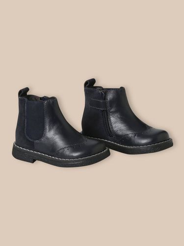 Boots Chelsea bébé en cuir - Cyrillus - Modalova