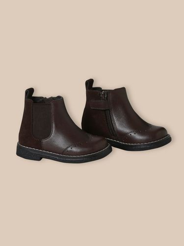 Boots Chelsea bébé en cuir - Cyrillus - Modalova