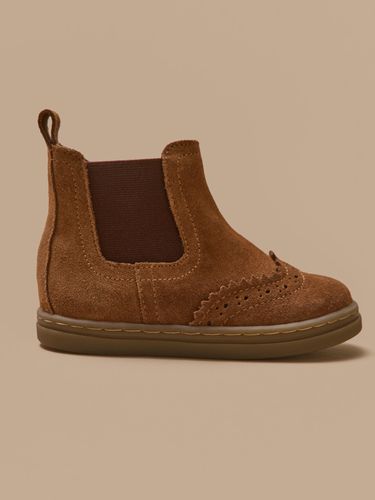 Boots chelsea bout fleuri cuir bébé - Cyrillus - Modalova