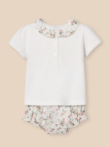 Ensemble T-shirt et bloomer en tissu liberty Bébé - Cyrillus - Modalova