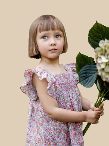 Robe Scarlette en tissu Liberty - Collection Fêtes et Mariages - Cyrillus - Modalova