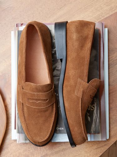 Mocassins croûte de cuir homme - Cyrillus - Modalova