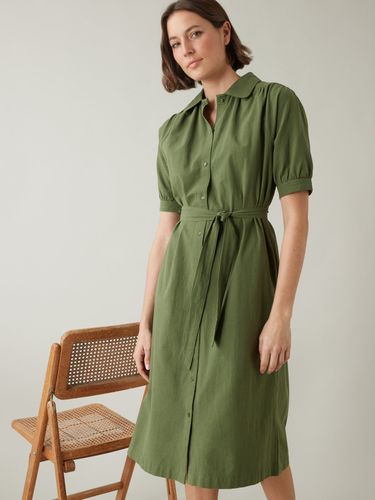 Robe-chemise unie coton Crinkle - Cyrillus - Modalova