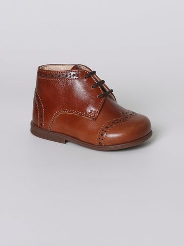 Bottines bout fleuri en cuir bébé - Cyrillus - Modalova