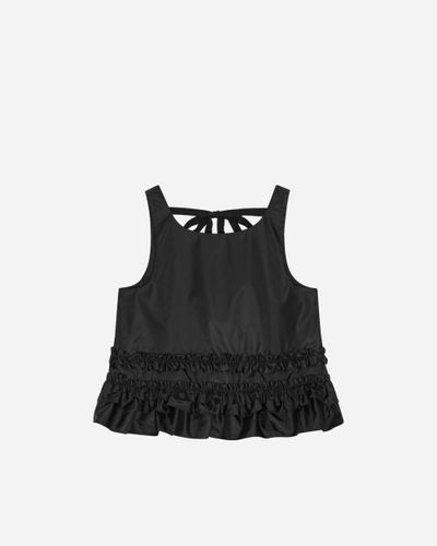 Duchesse Nylon Open Back Frill Top 34 - Ganni - Modalova