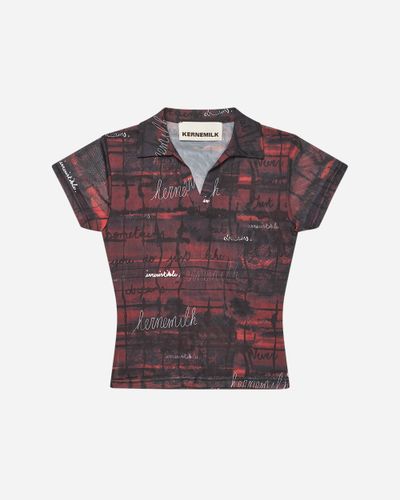 Soleil Polo T-shirt | t-shirt 4 - /Red Print - Kernemilk - Modalova