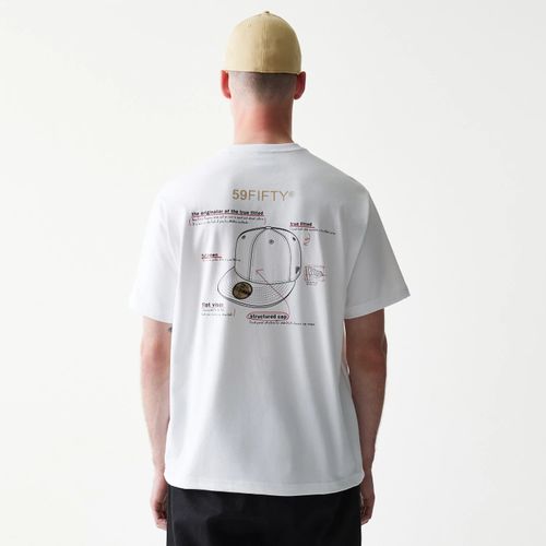 T-shirt 59FIFTY Fitted Cap Graphique De Description Blanc unisex - New Era Cap - Modalova
