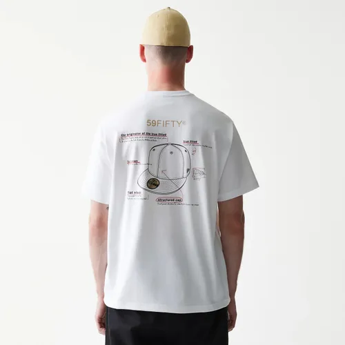 T-shirt 59FIFTY Fitted Cap Graphique De Description Blanc unisex - New Era Cap - Modalova