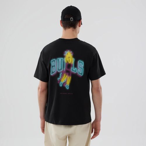 T-shirt Chicago Bulls NBA Neon Light Noir unisex - New Era Cap - Modalova