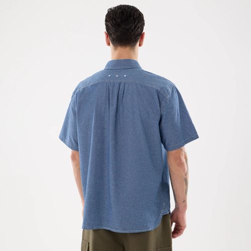 Chemises à Manches courtes New Era Originators Chambray Bleu foncé unisex - New Era Cap - Modalova