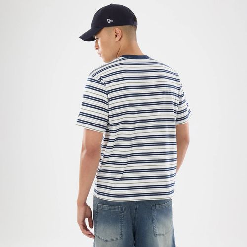 T-shirt New Era Boarder Stripe Blanc unisex - New Era Cap - Modalova