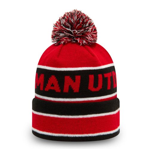 Bonnet à Pompon Manchester United Rayures Rouge unisex - New Era Cap - Modalova