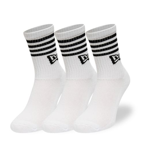 Chaussettes Blanches - Lot de 3 - New Era Stripe unisex - New Era Cap - Modalova