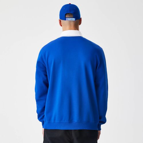 T-Shirt à Manches Longues Chicago Cubs Throwback Prep Rugby Bleu unisex - New Era Cap - Modalova