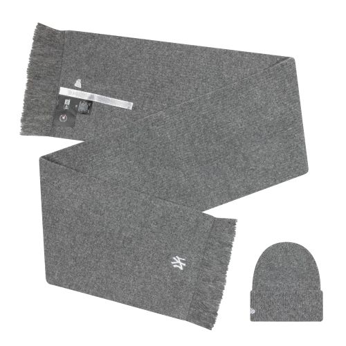 Ensemble bonnet et écharpe gris foncé MLB New York Yankees unisex - New Era Cap - Modalova