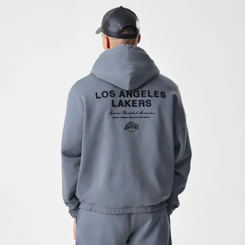 Veste à capuche Oversize LA Lakers NBA Linear Gris foncé unisex - New Era Cap - Modalova