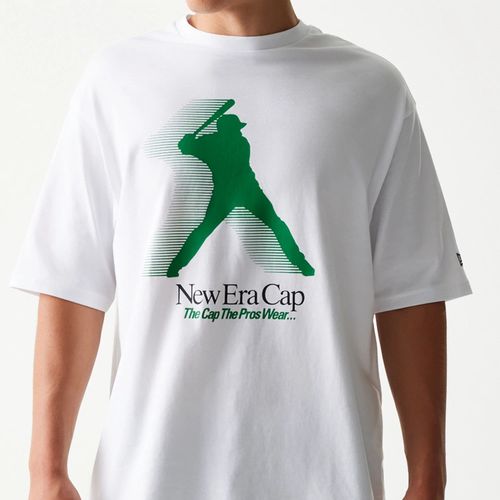T-shirt Oversize New Era Baseball Graphic Player Blanc unisex - New Era Cap - Modalova