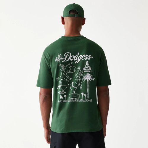 T-shirt Oversize LA Dodgers MLB Baseball Graphic Vert foncé unisex - New Era Cap - Modalova