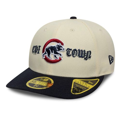 Casquette 59FIFTY Fitted Low Profile Chicago Cubs Cooperstown Crème unisex - New Era Cap - Modalova
