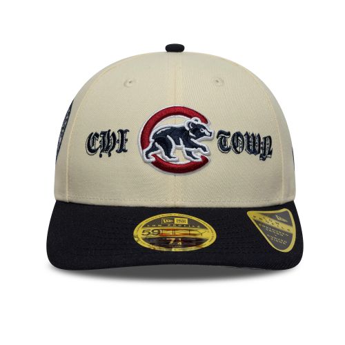 Casquette 59FIFTY Fitted Low Profile Chicago Cubs Cooperstown Crème unisex - New Era Cap - Modalova