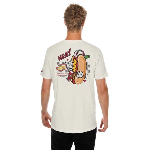 T-shirt Hotdog Miami Heat NBA Crème unisex - New Era Cap - Modalova