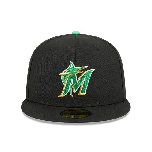 Casquette 59FIFTY Fitted Miami Marlins MLB Saint Patrick’s Day Noir unisex - New Era Cap - Modalova
