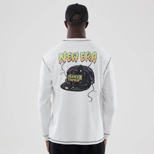 T-shirt à Manches Longues Oversize Stranger Things Blanc unisex - New Era Cap - Modalova