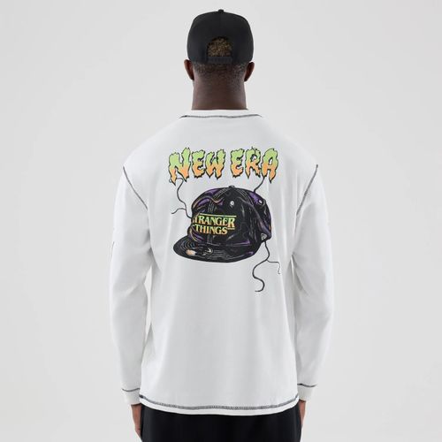 T-shirt à Manches Longues Oversize Stranger Things Blanc unisex - New Era Cap - Modalova
