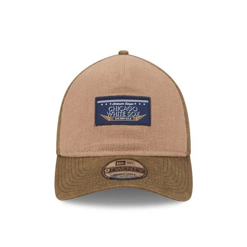Casquette 9TWENTY A-Frame Chicago White Sox MLB Utility Linen Marron unisex - New Era Cap - Modalova