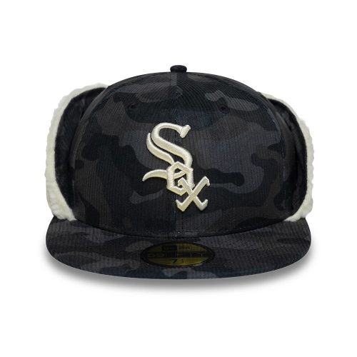Casquette 59FIFTY Fitted Downflap Chicago White Sox MLB Cord Noir unisex - New Era Cap - Modalova