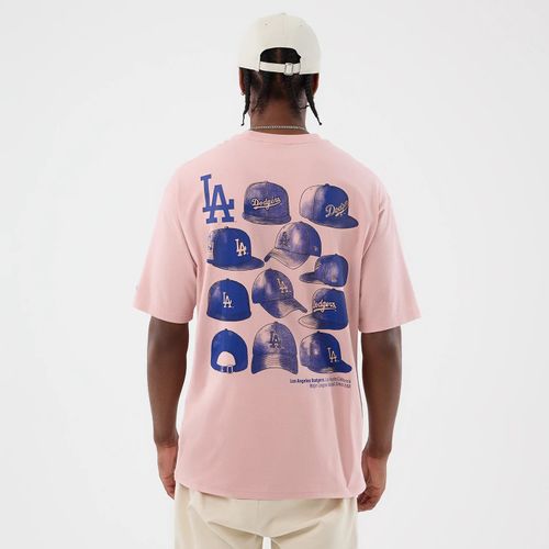 T-shirt Oversize LA Dodgers MLB Cap Graphic Rose pastel unisex - New Era Cap - Modalova