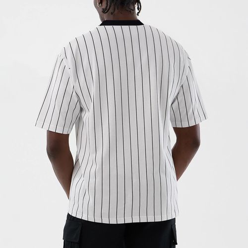 T-shirt Oversize à Rayures New Era Blanc & Noir unisex - New Era Cap - Modalova