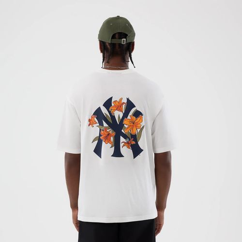 T-shirt Oversize Floral New York Yankees MLB Blanc unisex - New Era Cap - Modalova
