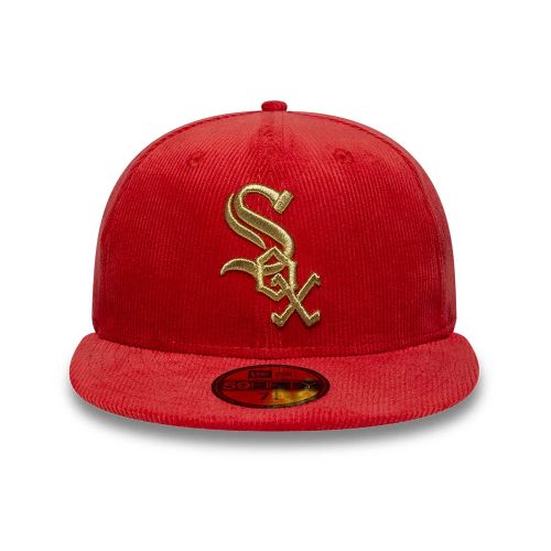 Casquette 59FIFTY Fitted Chicago White Sox MLB en velours côtelé Rouge unisex - New Era Cap - Modalova