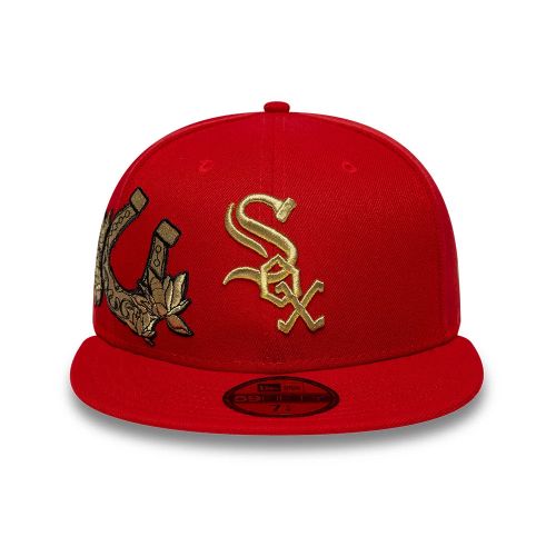 Casquette 59FIFTY Fitted Chicago White Sox MLB Horseshoe Rouge unisex - New Era Cap - Modalova