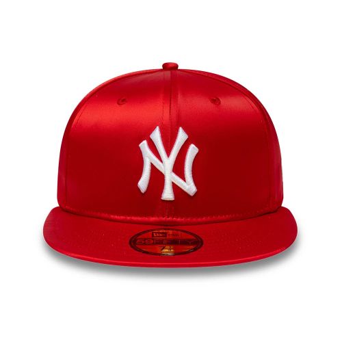 Casquette 59FIFTY Fitted New York Yankees MLB Satin Rouge unisex - New Era Cap - Modalova