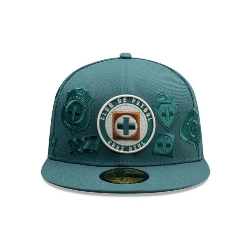 Casquette Fitted 59FIFTY Liga MX All Over Cruz Azul Vert Foncé unisex - New Era Cap - Modalova