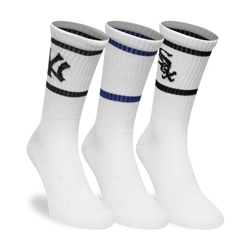 Lot de 3 Paires de Chaussettes MLB Multi Team Blanc unisex - New Era Cap - Modalova